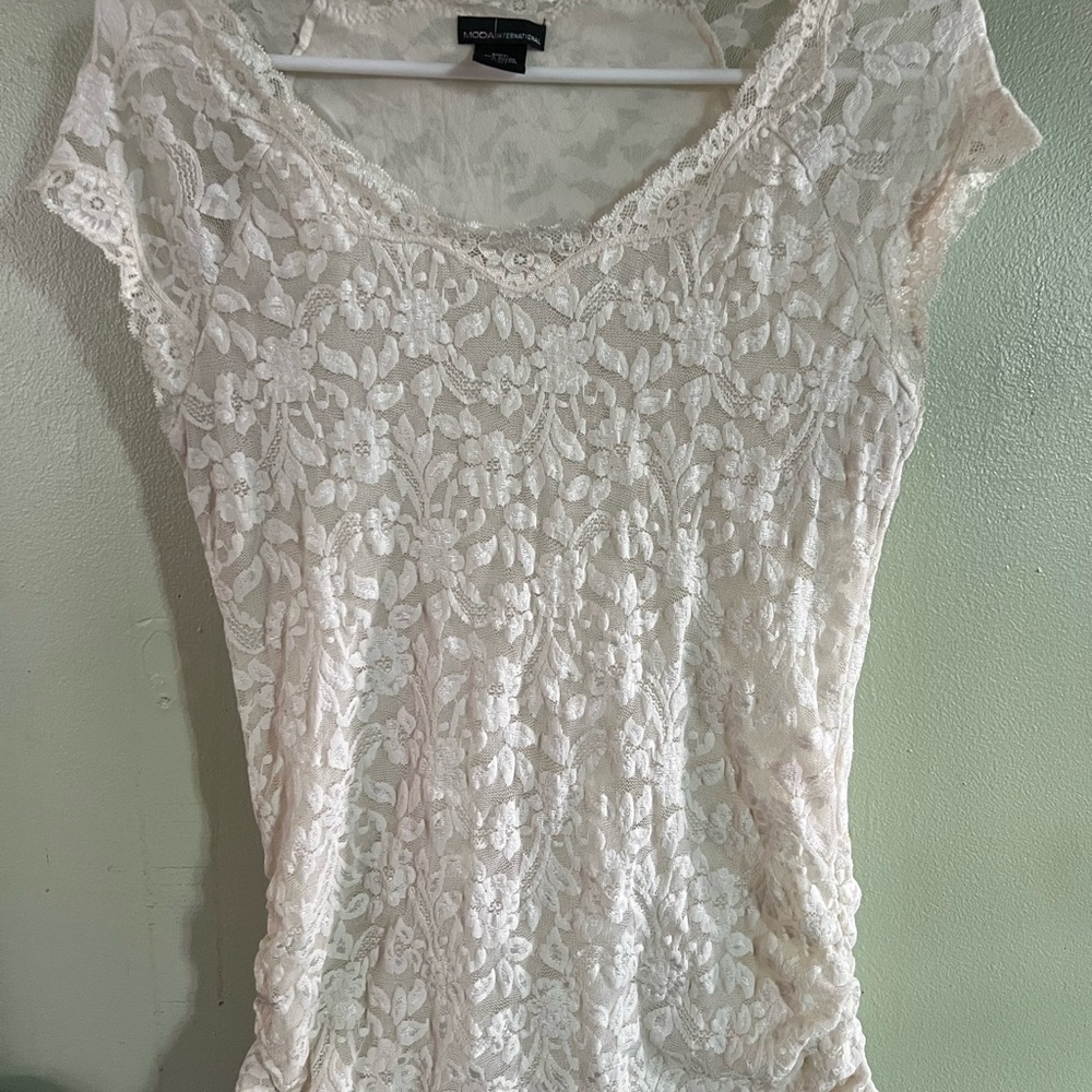 Cute White Lace Top